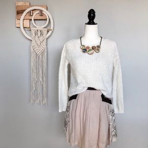 Say What? White Fuzzy Sweater